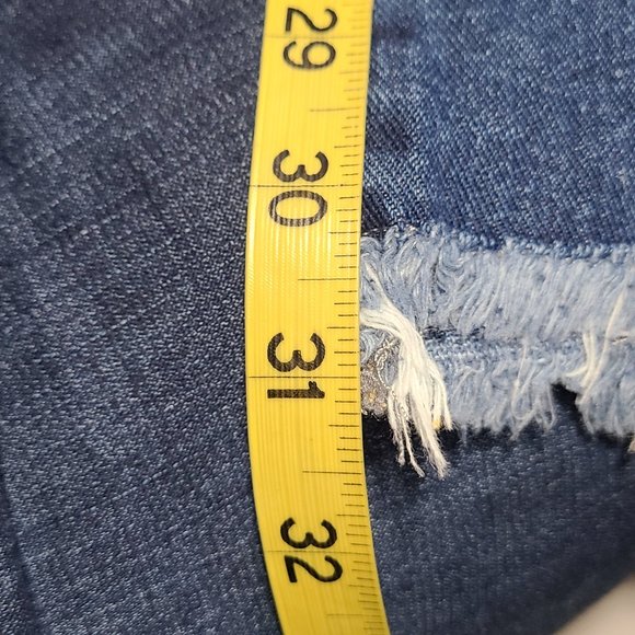 * blue denim ripped flare jeans - Picture 3 of 6